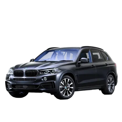A sleek black BMW X1 crossover SUV with distinctive kidney grille, LED headlights, tinted windows, and alloy wheels, posed against a dark background.